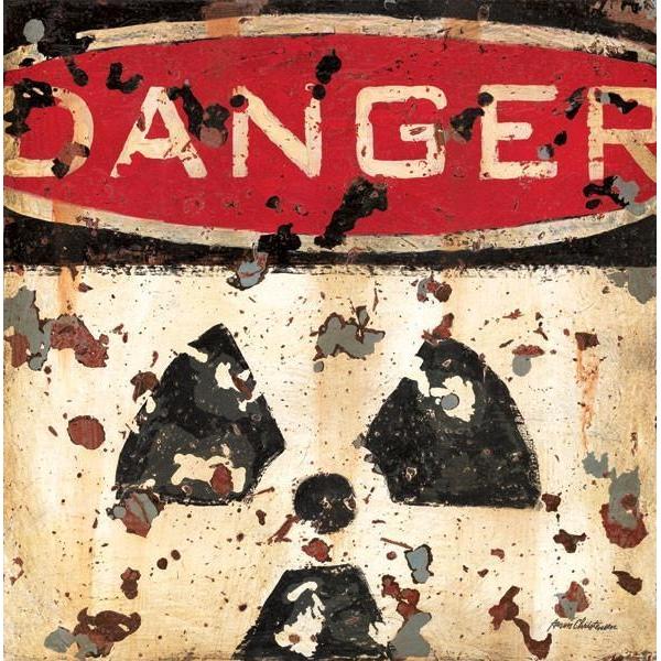 Danger Radiation Sign | Vintage Art Collection | Canvas Art Prints-Canvas Wall Art-Jack and Jill Boutique