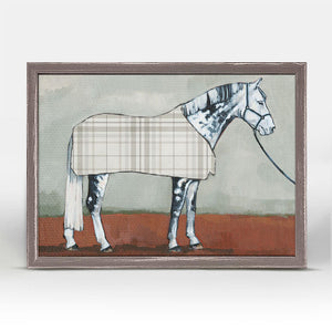 Dapple Gray - Neutral Mini Framed Canvas-mini framed canvas-Jack and Jill Boutique