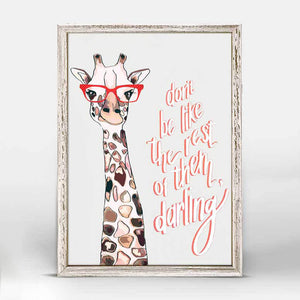 Darling Giraffe - Mini Framed Canvas-Mini Framed Canvas-Jack and Jill Boutique