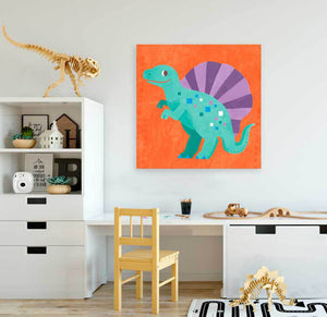 Delightful Dinos - Bright Spinosaurus Wall Art-Wall Art-Jack and Jill Boutique