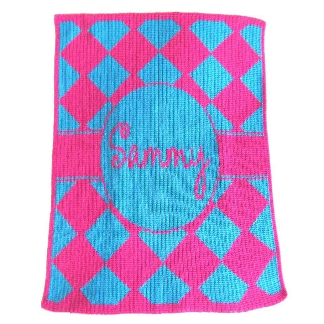 Diamonds Personalized Stroller Blanket or Baby Blanket-Blankets-Jack and Jill Boutique