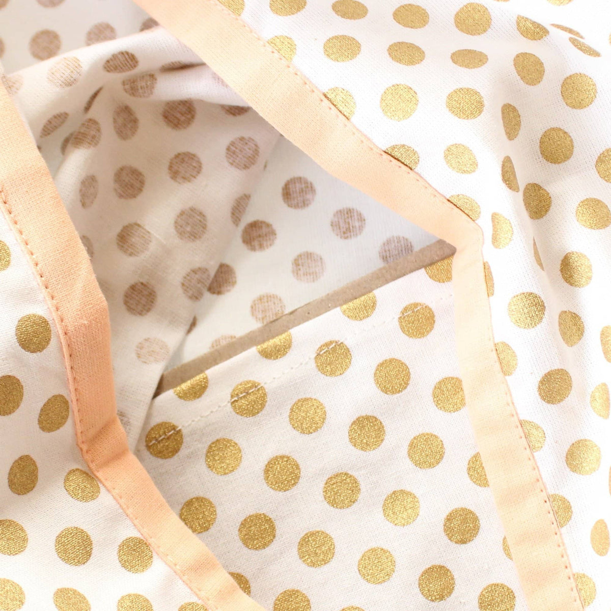 Diaper Stacker | Metallic Gold Dots with Coral, White or Mint Edging-Diaper Stacker-Jack and Jill Boutique