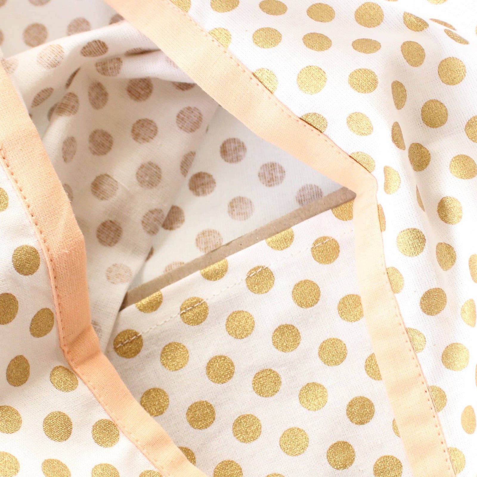 Diaper Stacker | Metallic Gold Dots with Coral, White or Mint Edging-Diaper Stacker-Jack and Jill Boutique