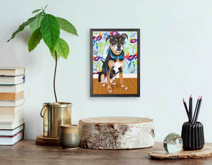 Dog Tales - Hoagie Mini Framed Canvas-Mini Framed Canvas-Jack and Jill Boutique