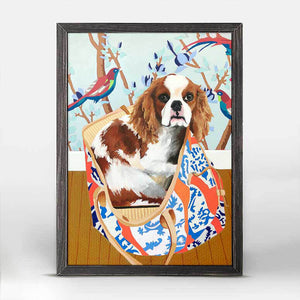 Dog Tales - Louie Mini Framed Canvas-Mini Framed Canvas-Jack and Jill Boutique