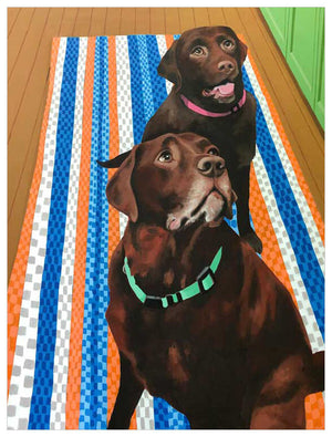 Dog Tales - Mocha And Nate Wall Art-Wall Art-Jack and Jill Boutique