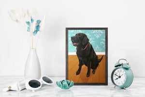 Dog Tales - Mocha Mini Framed Canvas-Mini Framed Canvas-Jack and Jill Boutique