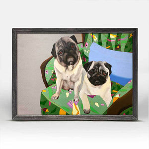 Dog Tales - Saffron And Waldorf Mini Framed Canvas-Mini Framed Canvas-Jack and Jill Boutique