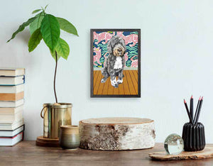 Dog Tales - Winston Mini Framed Canvas-Mini Framed Canvas-Jack and Jill Boutique