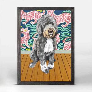 Dog Tales - Winston Mini Framed Canvas-Mini Framed Canvas-Jack and Jill Boutique