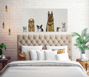 Dogs Dogs Dogs - Gray Wall Art-Wall Art-Jack and Jill Boutique