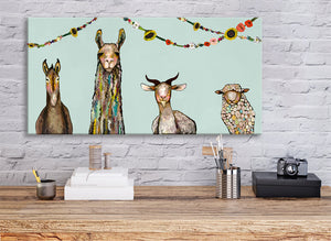 Donkey, Llama, Goat, Sheep With Garland Wall Art-Wall Art-Jack and Jill Boutique