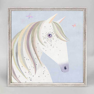 Dotted Horse - Mini Framed Canvas-Mini Framed Canvas-Jack and Jill Boutique