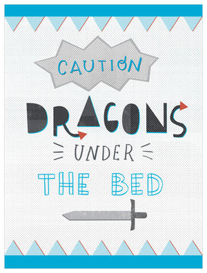 Dragons Under The Bed Wall Art-Wall Art-Jack and Jill Boutique