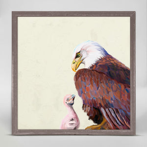 Eagle and Baby - Mini Framed Canvas-Mini Framed Canvas-Jack and Jill Boutique