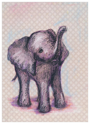 Elephant Baby Wall Art-Wall Art-Jack and Jill Boutique
