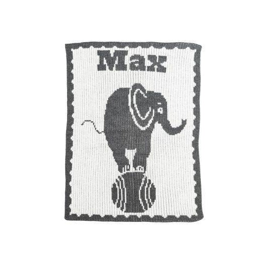 Elephant on Ball Personalized Stroller Blanket or Baby Blanket-Blankets-Jack and Jill Boutique