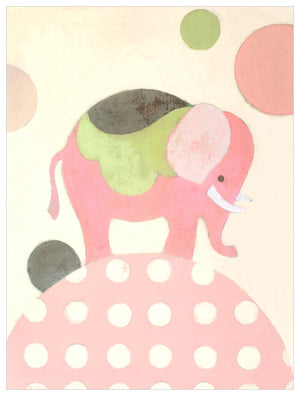 Ella Elephant - Pink Wall Art-Wall Art-Jack and Jill Boutique