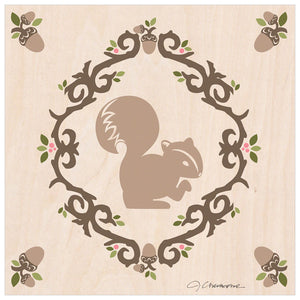 Enchanted Forest Squirrel Wall Art-Wall Art-10x10 Canvas-Jack and Jill Boutique