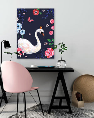 Enchanted Forest Swan Wall Art-Wall Art-Jack and Jill Boutique