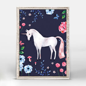 Enchanted Forest Unicorn - Mini Framed Canvas-Mini Framed Canvas-Jack and Jill Boutique