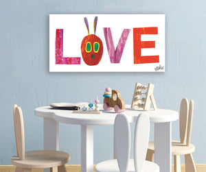 Eric Carle's Very Hungry Love Wall Art-Wall Art-24x12 Canvas-Jack and Jill Boutique