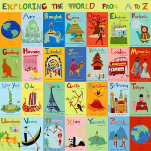 Exploring the World From A-Z | Canvas Wall Art-Canvas Wall Art-Jack and Jill Boutique