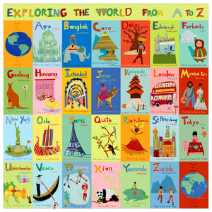 Exploring the World From A-Z Wall Art-Wall Art-Jack and Jill Boutique