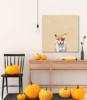 Fall Collection - Thankful Fox On Cream Wall Art-Wall Art-Jack and Jill Boutique