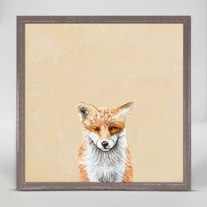 Fall Collection - Thankful Fox On Cream Mini Framed Canvas-Mini Framed Canvas-Jack and Jill Boutique