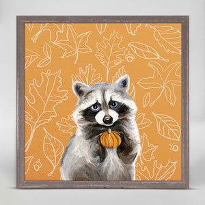 Fall Collection - Thankful Raccoon Mini Framed Canvas-Mini Framed Canvas-Jack and Jill Boutique