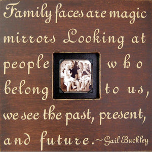 Handmade Wood Photobox with quote "Family Faces"-Photoboxes-Jack and Jill Boutique