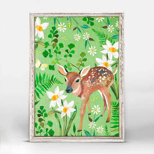 Fawn In Meadow - Mini Framed Canvas-Mini Framed Canvas-Jack and Jill Boutique