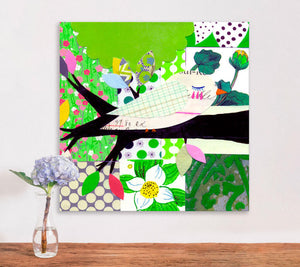 Feeling Bright Green Wall Art-Wall Art-24x24 Canvas-Jack and Jill Boutique
