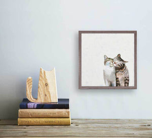 Feline Friends - Cat Pair Mini Framed Canvas-Mini Framed Canvas-Jack and Jill Boutique