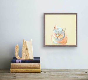 Feline Friends - Catnap Mini Framed Canvas-Mini Framed Canvas-Jack and Jill Boutique