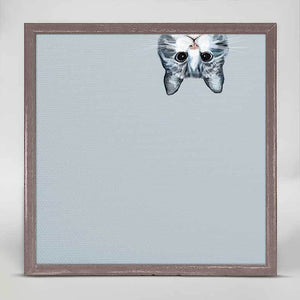 Feline Friends - Peeking Cat Mini Framed Canvas-Mini Framed Canvas-Jack and Jill Boutique