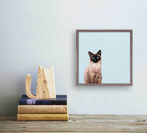 Feline Friends - Siamese Cat Mini Framed Canvas-Mini Framed Canvas-Jack and Jill Boutique