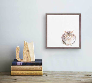 Feline Friends - Sleepy Cat Loaf Mini Framed Canvas-Mini Framed Canvas-Jack and Jill Boutique