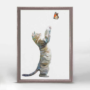 Feline Friends - Tabby Makes A Friend Mini Framed Canvas-Mini Framed Canvas-Jack and Jill Boutique