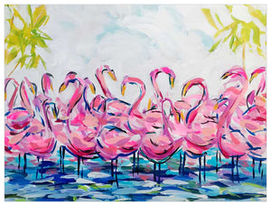 Flamingo Flock Wall Art-Wall Art-Jack and Jill Boutique