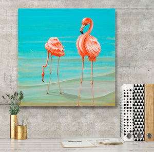 Flamingos On Vacation Wall Art-Wall Art-Jack and Jill Boutique