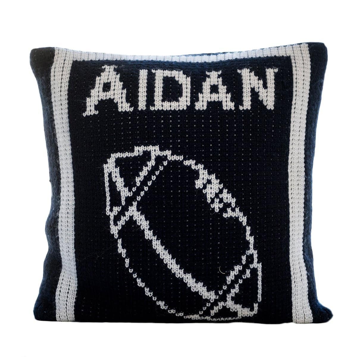 Floating Football &amp; Name Personalized Pillow-Pillow-Jack and Jill Boutique