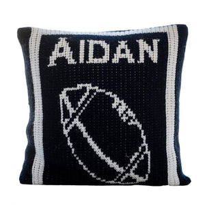 Floating Football & Name Personalized Pillow-Pillow-Jack and Jill Boutique