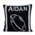 Floating Football & Name Personalized Pillow-Pillow-Jack and Jill Boutique