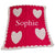 Floating Hearts with Scalloped Edge Personalized Blanket - Stroller, Crib, Throw and XL sizes-Blankets-Jack and Jill Boutique