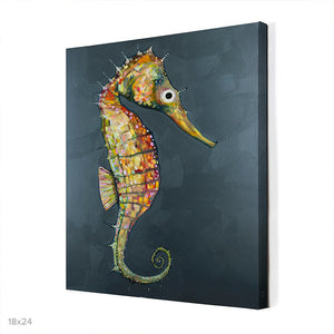 Floating Seahorse Blue Wall Art-Wall Art-Jack and Jill Boutique
