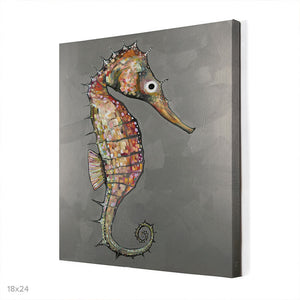 Floating Seahorse Silver Wall Art-Wall Art-Jack and Jill Boutique