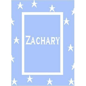 Floating Stars with Border Personalized Stroller Blanket or Baby Blanket-Blankets-Jack and Jill Boutique