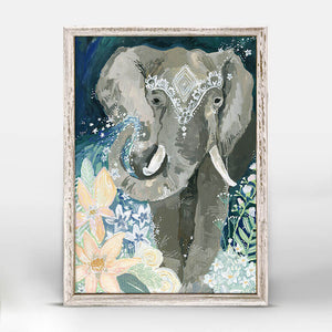 Flora & The Elephant Mini Framed Canvas-Mini Framed Canvas-Jack and Jill Boutique
